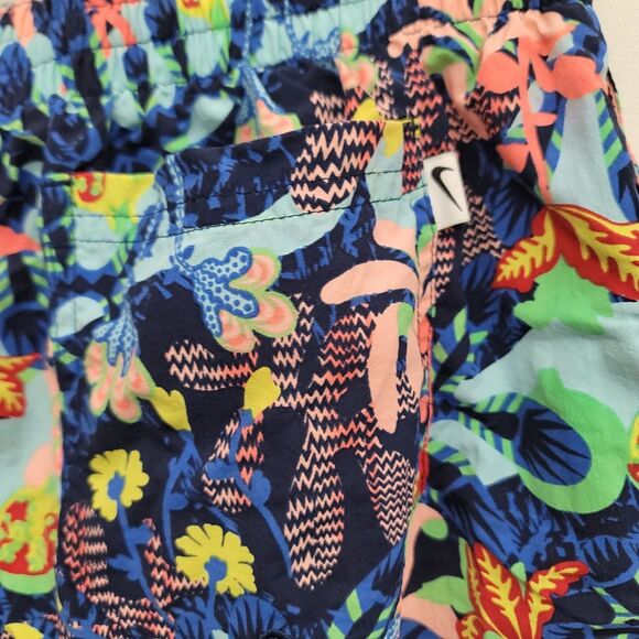 Nike Electric Men's Size XL Floral Icon 7" Swim Shorts Blue Green - Picture 7 of 13